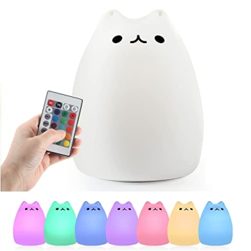 AVOAR Night Light for Kids, Baby Night Light with Remote Control, Nightlight for Girls Toddler, Cat ...