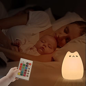 Avoar Cat-Shaped RGB Night Light with Remote Control