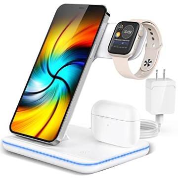 Upgraded 3 in 1 Wireless Charging Station for Apple Devices
