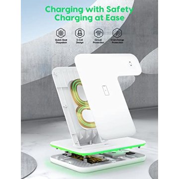 Upgraded 3 in 1 Wireless Charging Station for Apple Devices