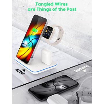 Upgraded 3 in 1 Wireless Charging Station for Apple Devices