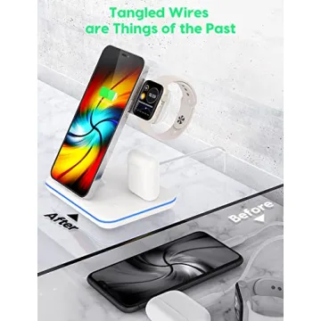 Upgraded 3 in 1 Wireless Charging Station for Apple Devices