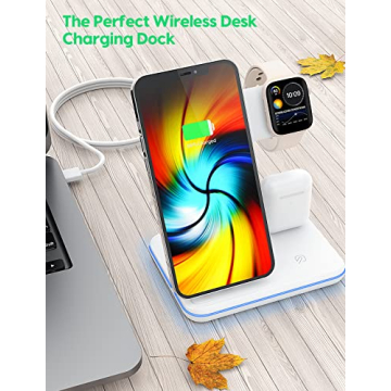 Upgraded 3 in 1 Wireless Charging Station for Apple Devices