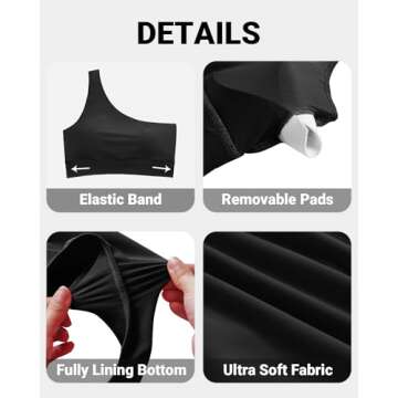 Stylish Holipick High Waisted One Shoulder Bikini Set