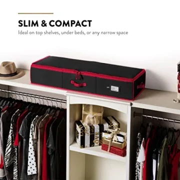 ZOBER Premium Gift Wrap Storage Organizer for Wrapping Supplies