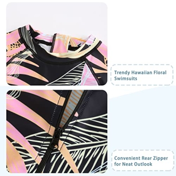 Girls One Piece Swimsuit with UPF 50+ Protection in Pink