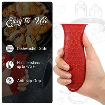 Joyhalo 6 Pack Heat Resistant Cast Iron Handle Covers