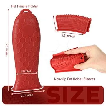 Joyhalo 6 Pack Heat Resistant Cast Iron Handle Covers