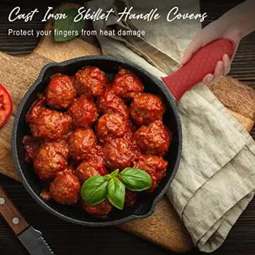 Joyhalo 6 Pack Heat Resistant Cast Iron Handle Covers