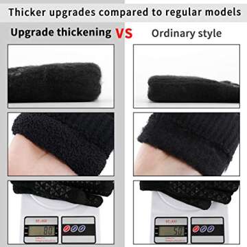 Achiou Winter Gloves for Men Women, Touch Screen Gloves, Upgraded Thicken Anti-Slip Silicone Gel, Thermal Soft Knit Lining