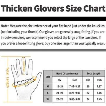 Warm Achiou Winter Gloves, Touch Screen, Silicone Grip