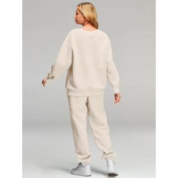 AUTOMET Womens 2 Piece Oversized Sweatsuit for Fall