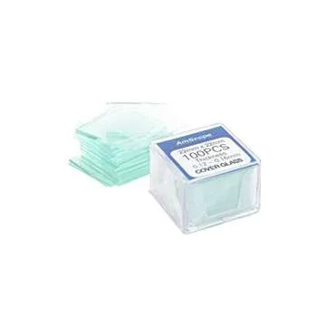 AmScope Microscope Slides - 100 Blank Slides & Covers