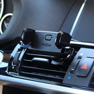 iOttie Easy One Touch Mini Air Vent Car Mount Holder Cradle for iPhone Xs Max R 8 Plus 7 Samsung Galaxy S10 E S9 S8 Plus Edge, Note 9 & Other Smartphone, 2.2 x 4.8 x 5.7 inches