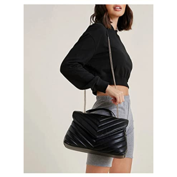Trendy Quilted Vegan Leather Crossbody Bag for Women