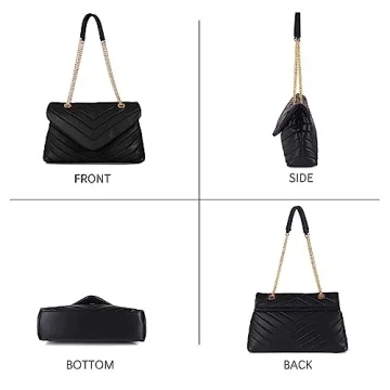 Trendy Quilted Vegan Leather Crossbody Bag for Women