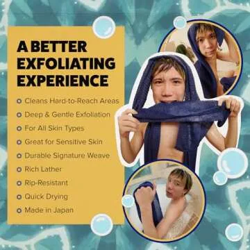 GOSHI Exfoliating Shower Towel - Skin Renewal Made Easy