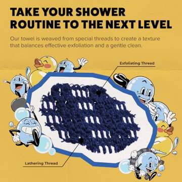 GOSHI Exfoliating Shower Towel - Skin Renewal Made Easy