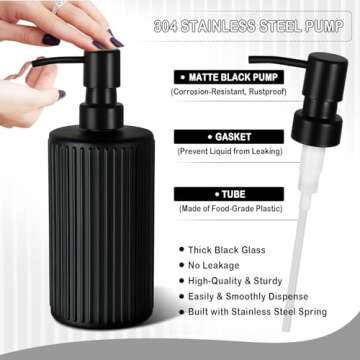 KASUNTING Matte Black Bathroom Accessories Set for Modern Home