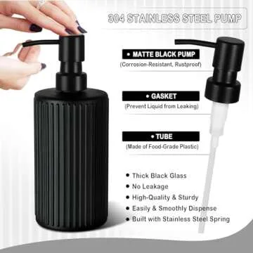 KASUNTING Matte Black Bathroom Accessories Set for Modern Home