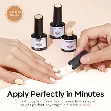 Modelones Gel Nail Polish Set with 6 Trendy Shades