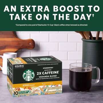 Starbucks 2X Caffeine Blonde Roast K-Cups - 60 Pods