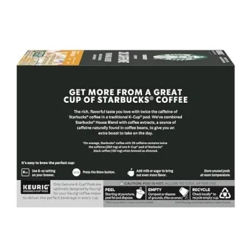 Starbucks 2X Caffeine Blonde Roast K-Cups - 60 Pods