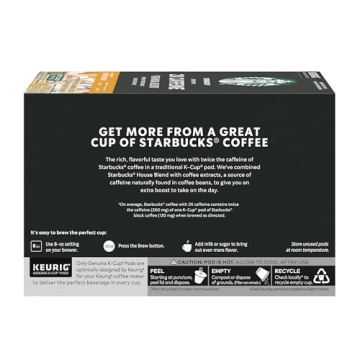 Starbucks 2X Caffeine Blonde Roast K-Cups - 60 Pods
