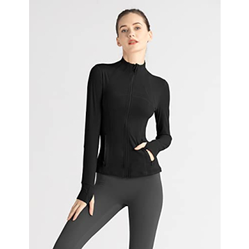 Locachy Women's Slim Fit Full Zip Athletic Jacket