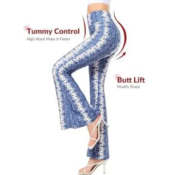 Yvette Bell Bottom Pants for Woman Lace High Waisted Flare Leggings Pants Black Sexy Disco 70s