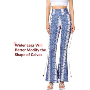 Yvette Bell Bottom Pants for Woman Lace High Waisted Flare Leggings Pants Black Sexy Disco 70s