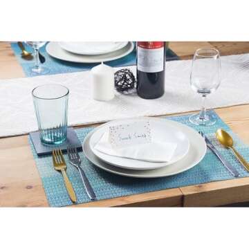 100 Pack Wedding Place Cards for Table Setting, Blank Table Name Card, Rose Gold Foil Polka Dot Plac...