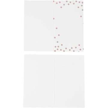 Elegant 100 Pack Wedding Place Cards with Rose Gold Foil