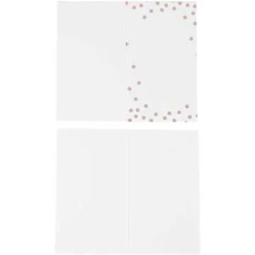 Elegant 100 Pack Wedding Place Cards with Rose Gold Foil