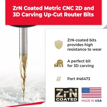 Amana Tool 46473 CNC Precision Cutting Bit - 6.2° Angle