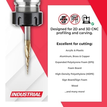Amana Tool 46473 CNC Precision Cutting Bit - 6.2° Angle