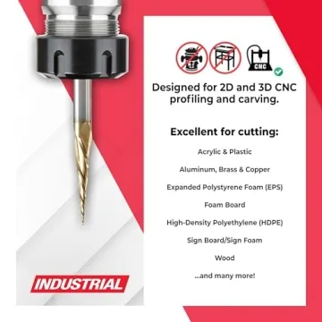 Amana Tool 46473 CNC Precision Cutting Bit - 6.2° Angle