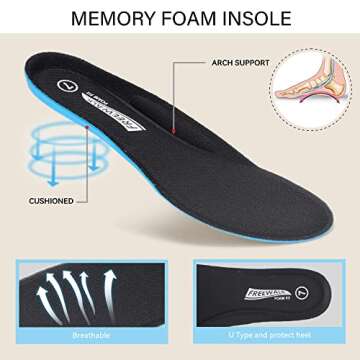 LUCKY STEP Women Air Cushion Fashion Sneakers Breathable Casual Comfortable Lightweight Walking Shoes (Black,9B(M) US)