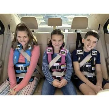 RideSafer - Large Black, Lightweight, Compact, Portable Car Seat - Perfect for Travel and Everyday Child Safety