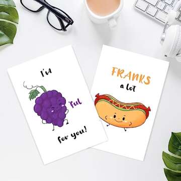 40 Funny Thank You Cards with Envelopes & Stickers, 4×6 in Cute Pun Cards Assorted Blank Greeting Cards, Boxed Bulk Note Cards for Friends Teachers Business Coworker Employee Appreciation