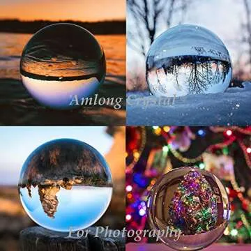 Amlong Crystal Ball - Clear 3 Inch Lensball for Decor and More