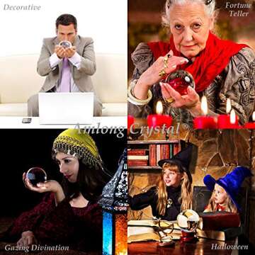 Amlong Crystal Ball - Clear 3 Inch Lensball for Decor and More