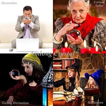 Amlong Crystal Ball - Clear 3 Inch Lensball for Decor and More