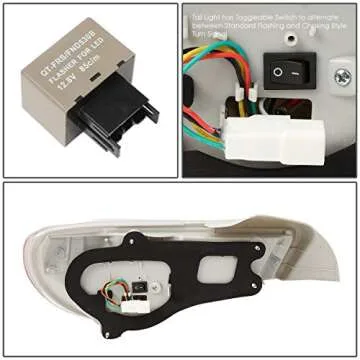 Auto Dynasty 2Pcs LED Arrow Sequential Rear Tail Lights Brake Lamps Compatible with Toyota 86 / Subaru BRZ/Scion FR-S 13-21, Driver and Passenger Side, Chrome Housing Clear Lens Clear Signal