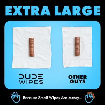 DUDE Wipes Flushable Wipes - 1 Pack, 48 Wipes - Unscented Extra-Large Wet Wipes with Vitamin-E & Aloe for at-Home Use - Septic and Sewer Safe