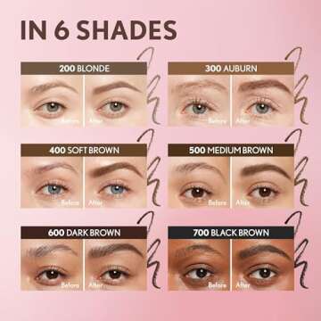 Covergirl Clean Fresh Brow Filler Pomade, 700 Black Brown, Eyebrow Pencil, Ultra-Precise Tip, Creamy Formula, Highly Pigmented, Soft Matte Finish, Vegan Formula, 0.007oz