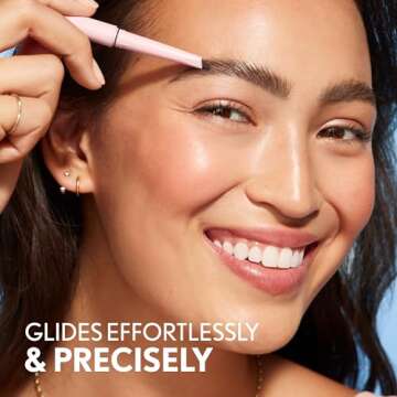 Covergirl Clean Fresh Brow Filler Pomade, 700 Black Brown, Eyebrow Pencil, Ultra-Precise Tip, Creamy Formula, Highly Pigmented, Soft Matte Finish, Vegan Formula, 0.007oz