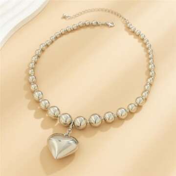 Chunky Heart Necklace for Fashion Lovers and Gift Seekers
