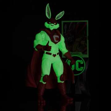 McFarlane Toys - DC Multiverse Captain Carrot (Justice League Incarnate), Glow in The Dark Edition, 7in Action Figure, Gold Label, Amazon Exclusive