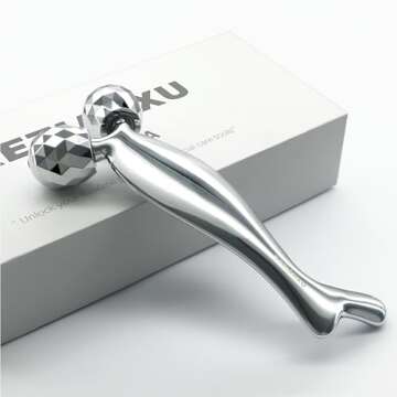 KEZIAHXU Facial Massage Roller, Gua Sha Face Roller Tool 2-in-1, Skin Care Roller for Face Neck Body, Reduce Puffiness Remove Wrinkles,Gift for Women. (Facial Roller Tool)